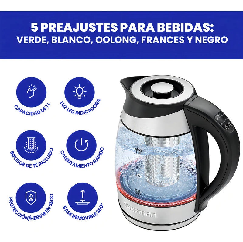 Lava Electrica Chefman Rj11-17-cti-rl 1.8 L Inox
