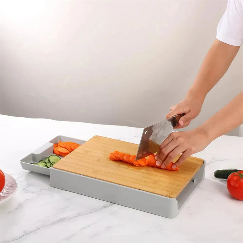 Tabla Picar Verduras Vegetales Madera Antideslizante Bandeja Lisa Segun Disponibilidad