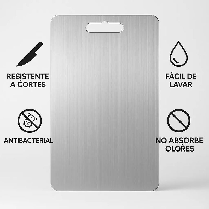 Tabla Para Picar Alimentos Acero Inoxidable Antibacterial Tabla Picar Gris