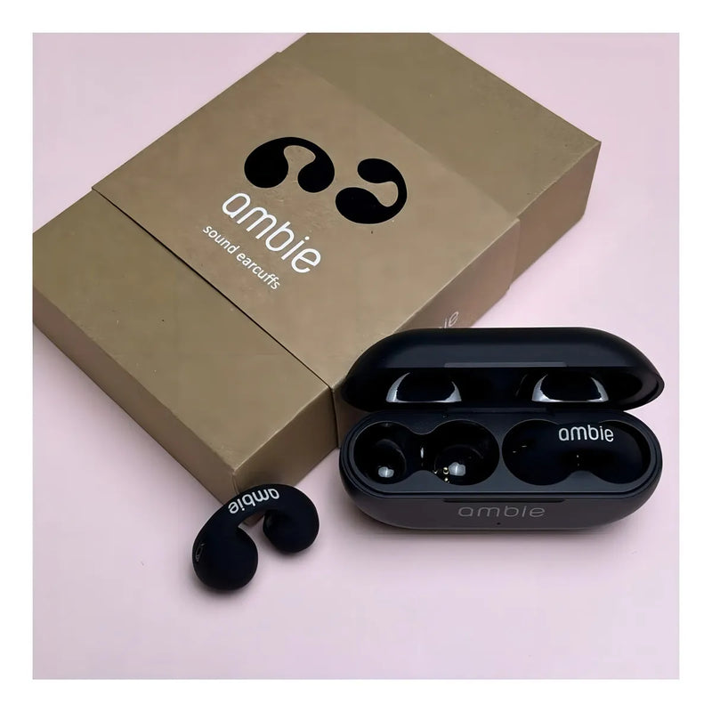Auriculares inalámbricos Bluetooth Ambie Sound Earcuffs, color negro