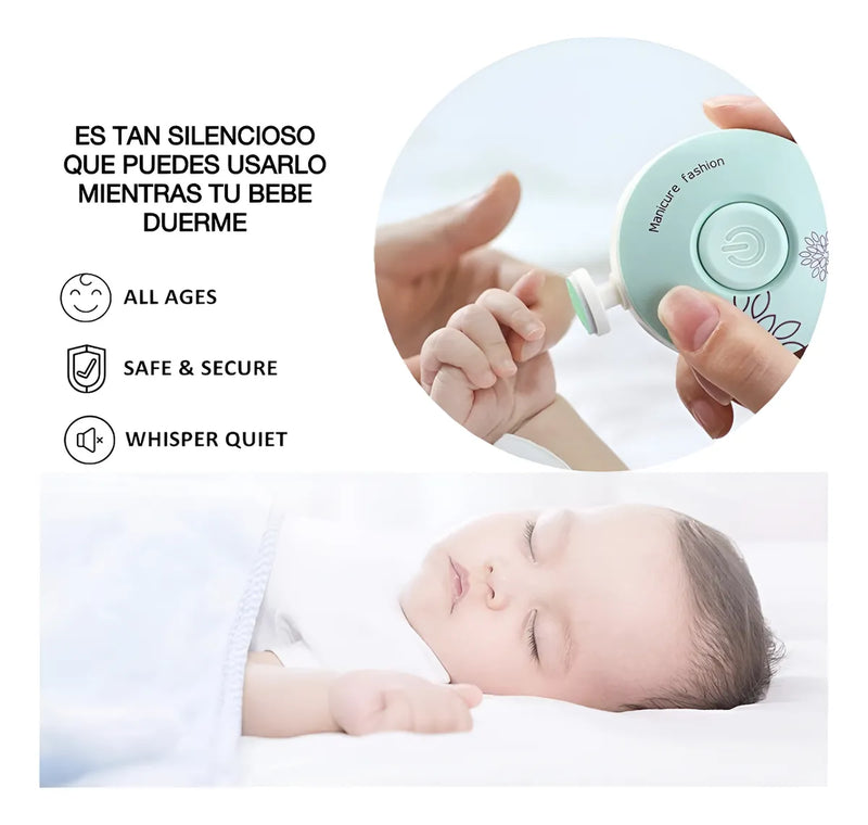 Lima Electrica Bebe Cortauñas Suave Y Segura Cuidado Infanti Agua