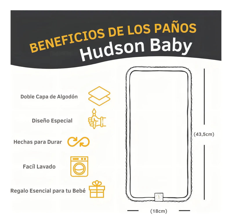 Baberos Para Bebes Impermeable Toalla 100% Algodon Pack 5pcs Handosm