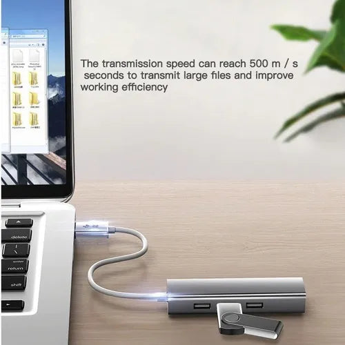 Adaptador De Red Usb 3.0 A Rj45 Ethernet + Hub 3.0 Multipuer