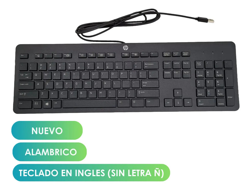 Teclado Hp Qwerty Inglés Us Color Negro 803181-001 Inglés Us