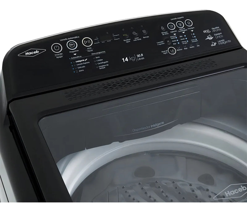 Lavadora Haceb Carga Superior 14 Kg Ivy Digital Negro