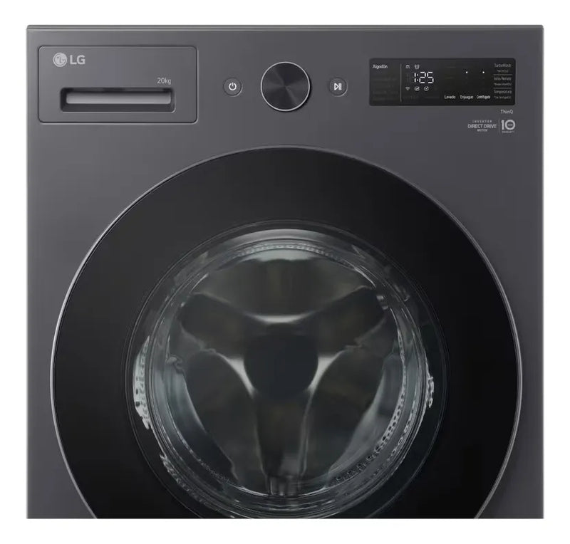Lavadora Lg Carga Frontal 20 Kg Ai Dd Thinq Turbowash Gris