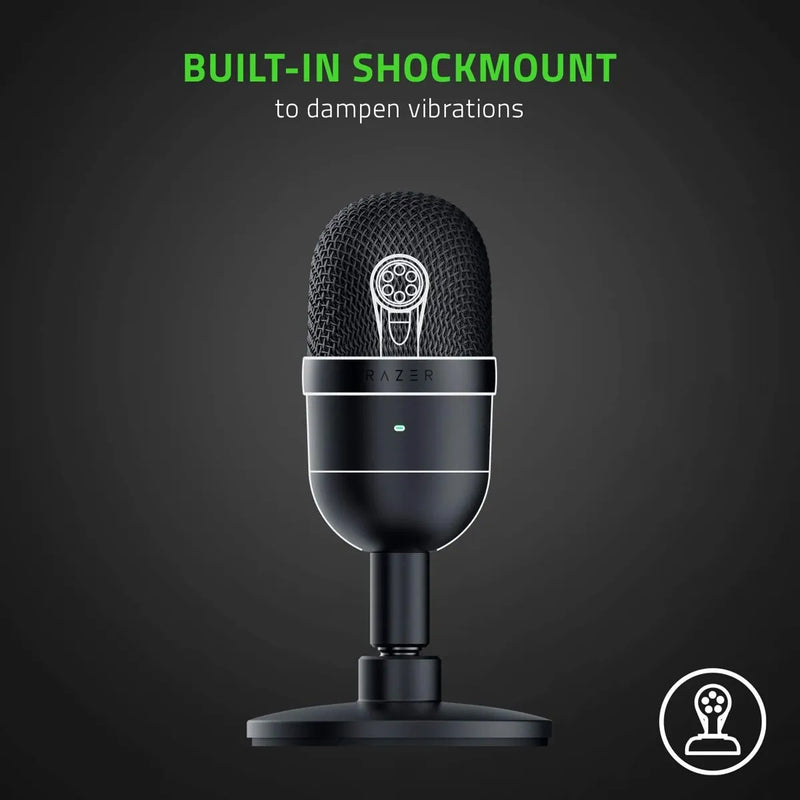 Micrófono Usb Gamer Razer Seiren Mini Compact Supercardioide Negro Clásico