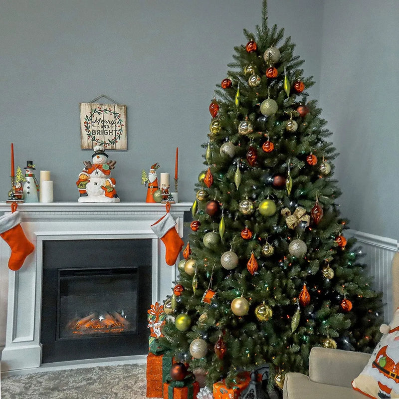 Árbol De Navidad Artificial 7 Pies Con Luces Multicolores