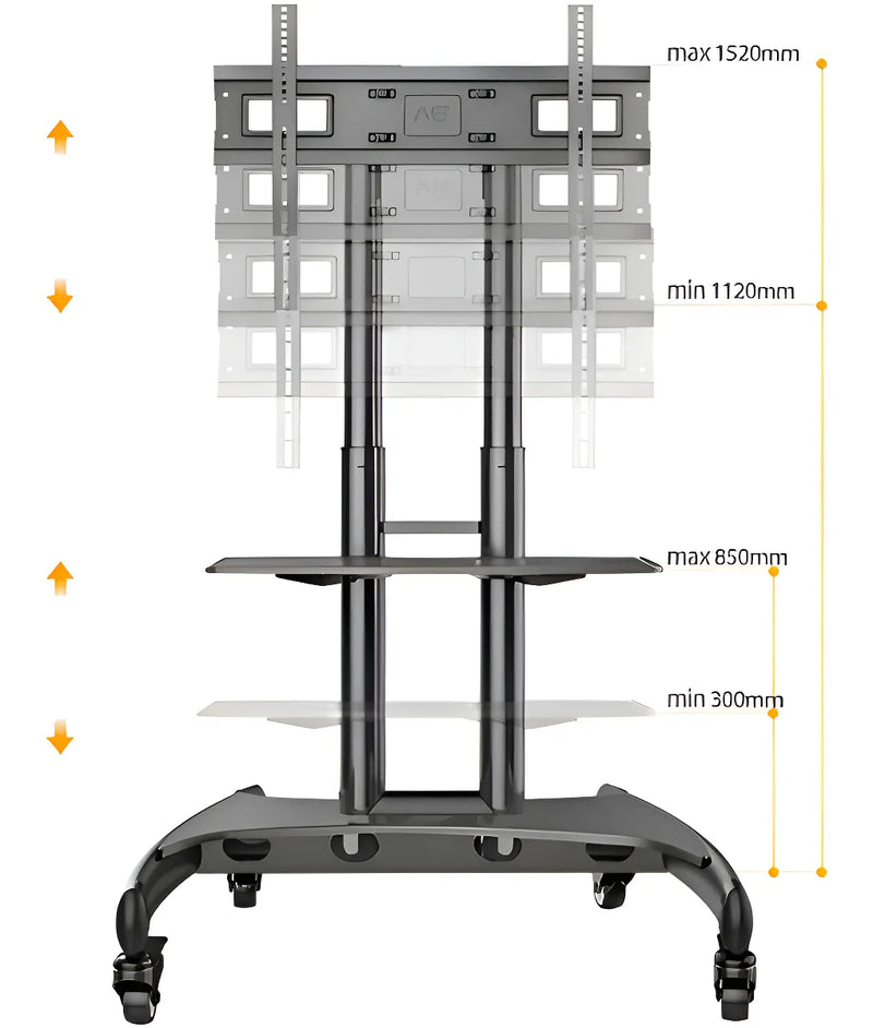 Rack De Pedestal Para Tv De 32 A 70 Nb Ava 1500 60 1p Color Negro