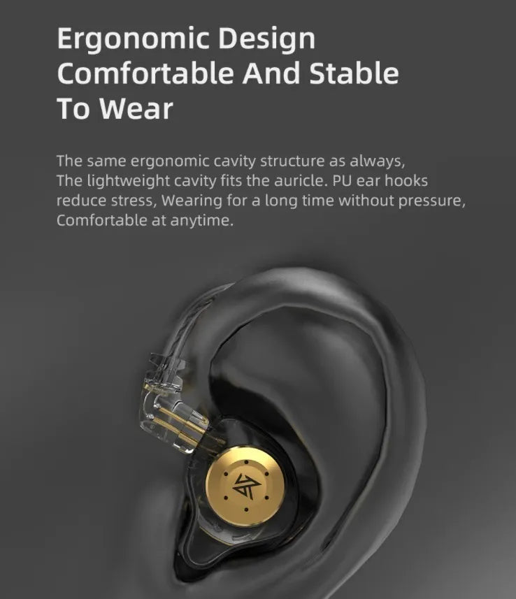Audífonos In-ear KZ EDX Pro con Micrófono Blanco
