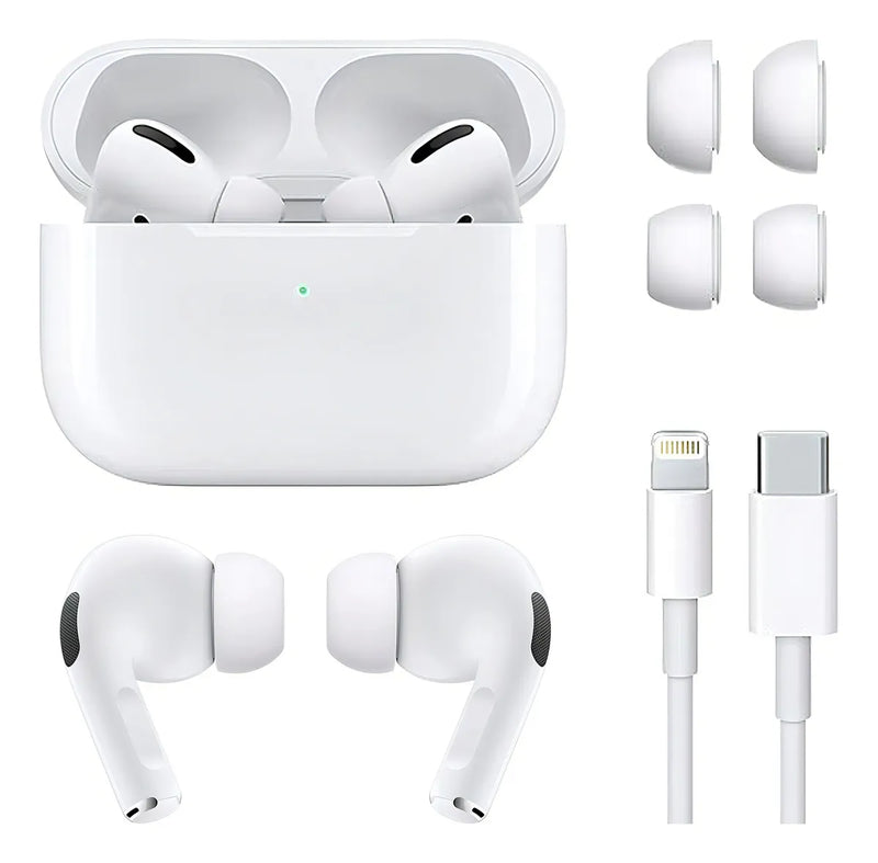 Audífonos Inalambricos Pro 2da Generacion Para iPhone Tactil Color Blanco Luz Blanco
