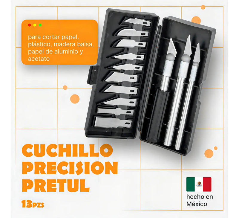Cuchillo Precision Pretul (truper) Jgo. 13 Pzs. Exa-13p