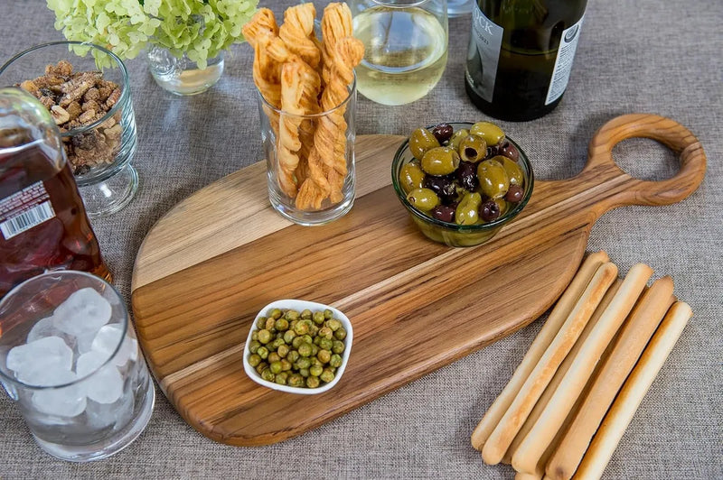 1 Tabla Premium De Madera Teca Para Picar Y Cocinar Profesio Geométrico Marrón