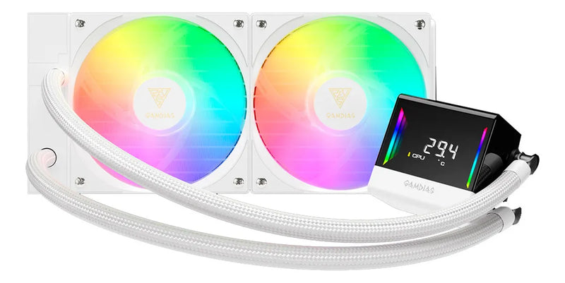 Enfriamiento Gamdias Chione E4-240 Digital 240mm Lga1700/am5 Led Rgb Blanco