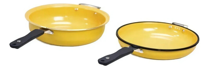 Sartén Doble Parrilla Dessini Antiadherente 40cm + Repuesto Color Amarillo