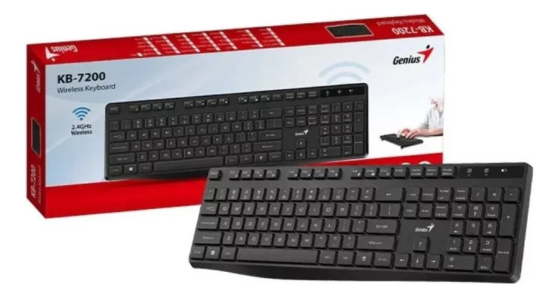 Teclado Inalambrico Genius Kb-7200 / Tecnocenter Color Del Teclado Negro Idioma Español España