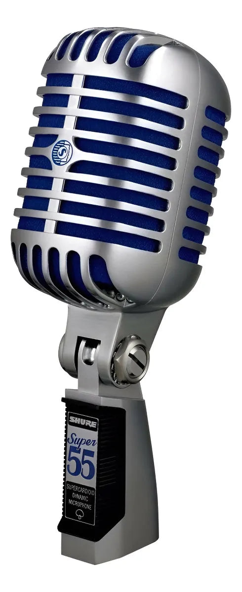 Micrófono Unidyne Shure Super 55 Color Cromado/Azul