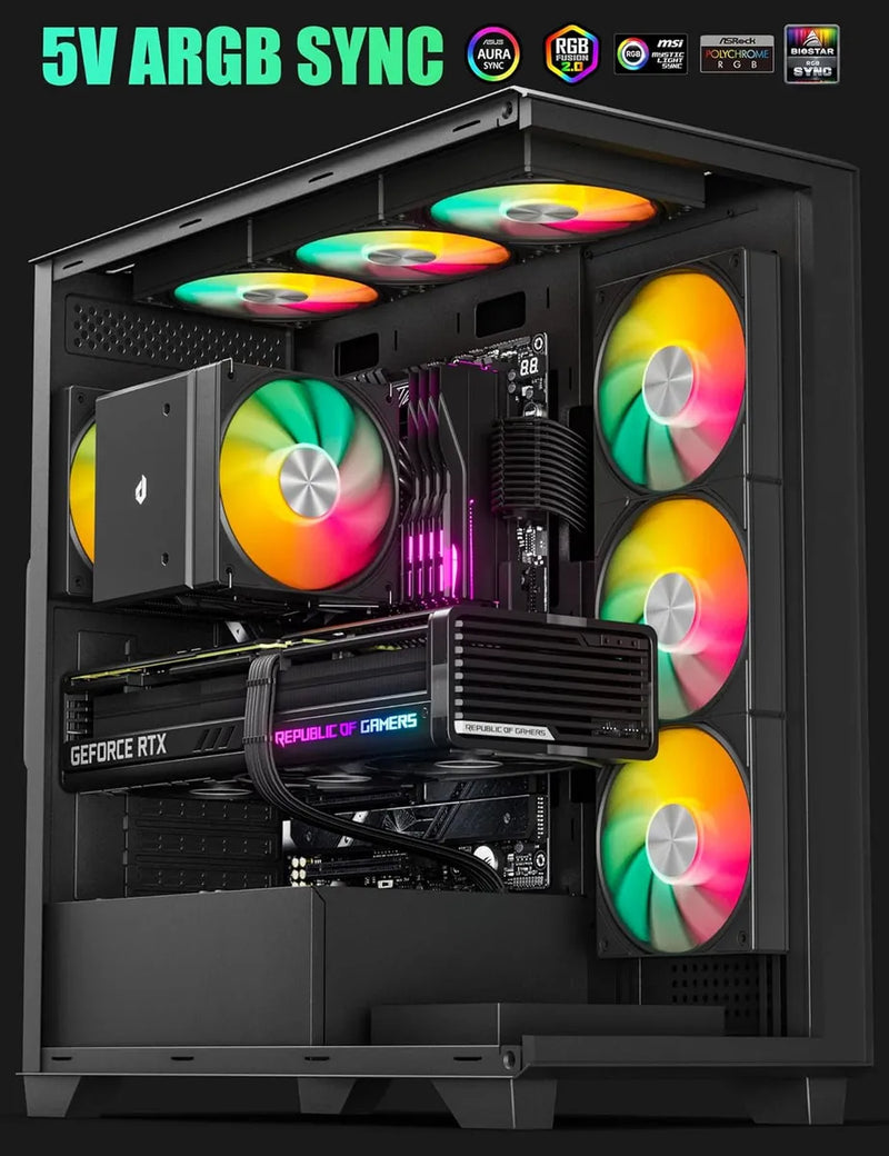 Cooler Uphere Rbg Negro De 6 Heatpipes Y 2 Fanes De 12cm