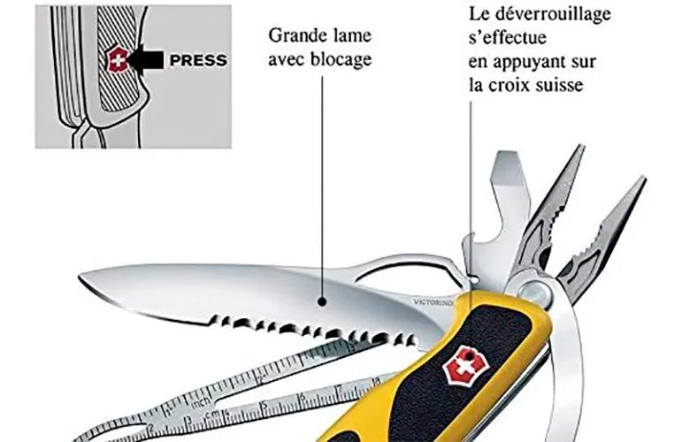 Navaja Suiza Victorinox Original Rangergrip Boatsman Alicate Amarillo/negro