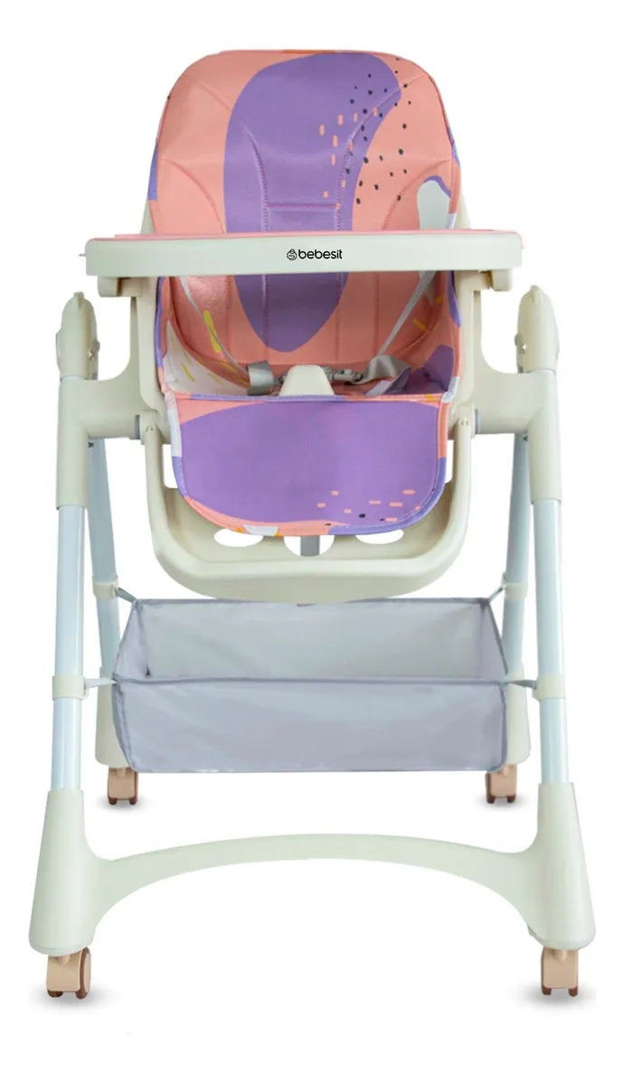 Silla Comedor Bebé colchada Ajustable En Altura 6 Posiciones Portatil Bebesit Aquarella