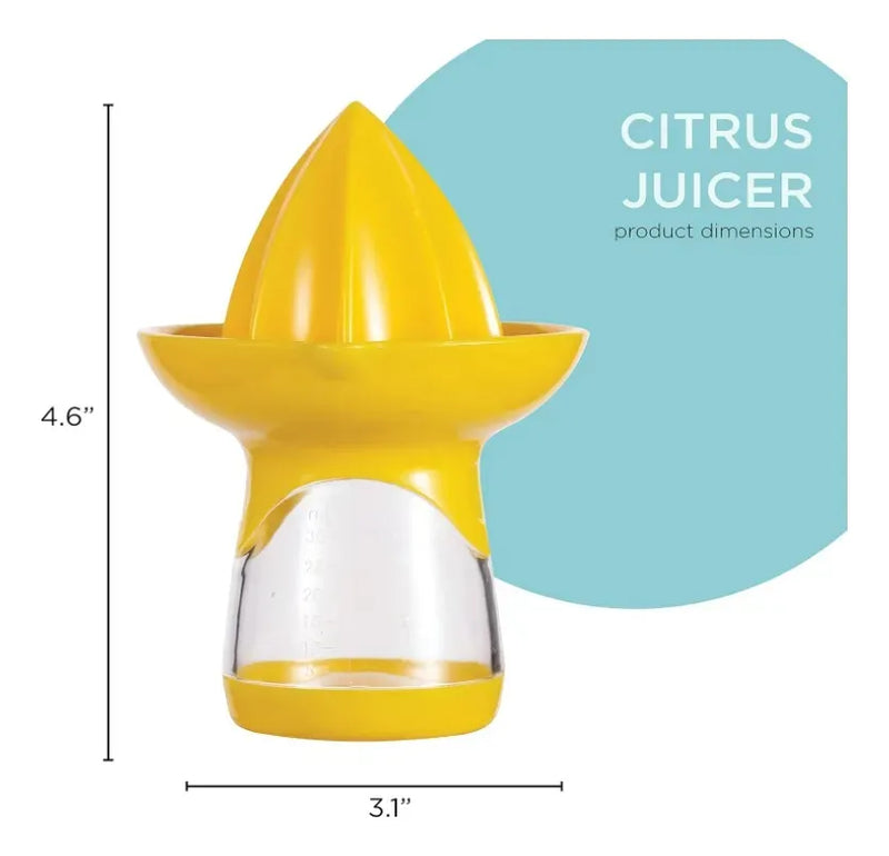 Exprimidor De Limones 2 En 1 Con Spray Boquilla Adaptable Amarillo