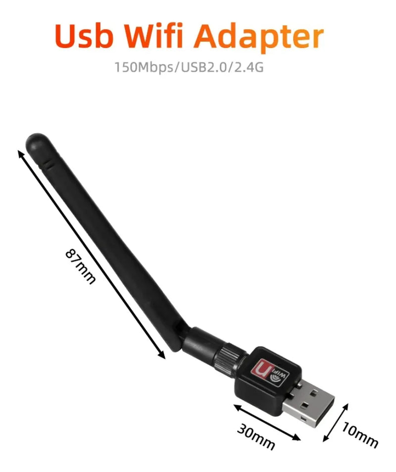 Adaptador Wifi Usb 600mbps Antena 802.iin 802-1 Wireless