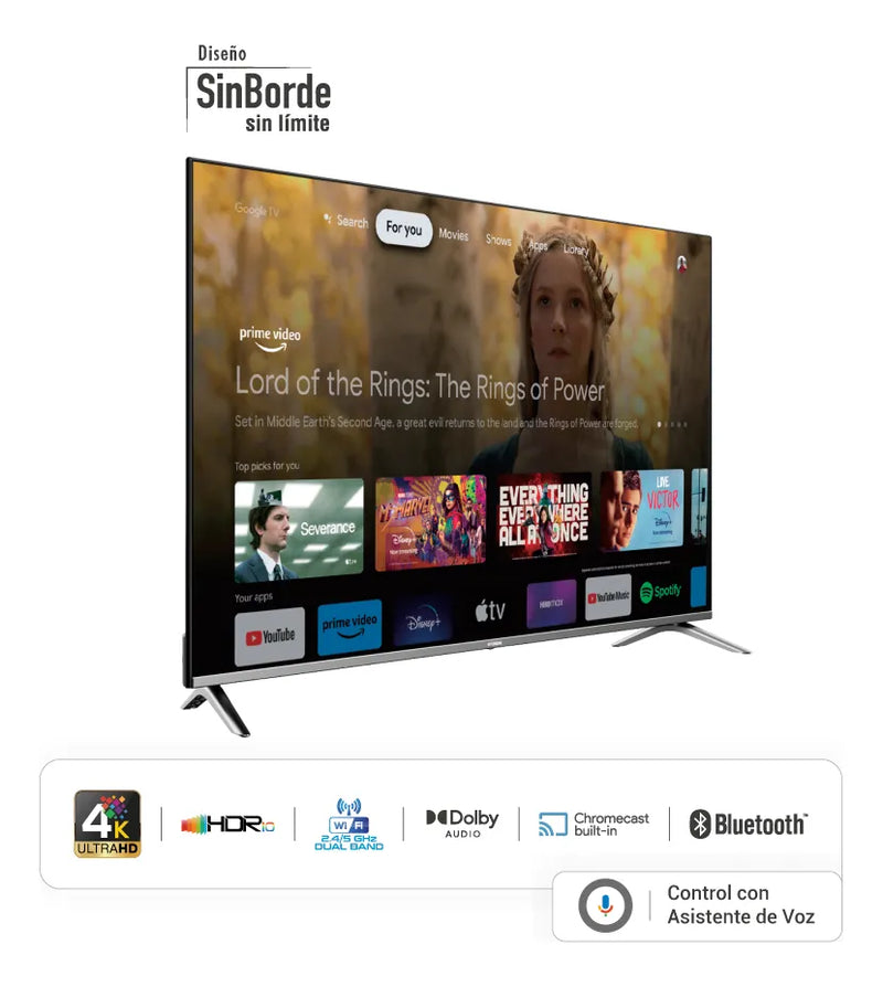 Televisor Hyundai 58 Pulgadas Google Tv Smart Tv 4k
