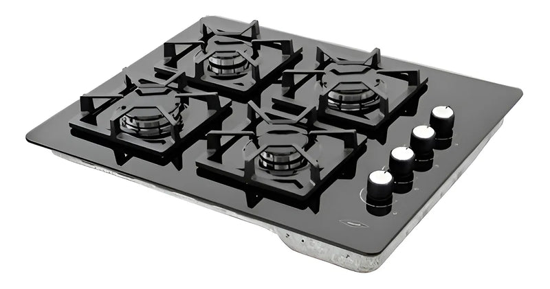 Estufa De Empotrar Tandoori Cristal 66x54 Gas Natural Haceb Color Negro