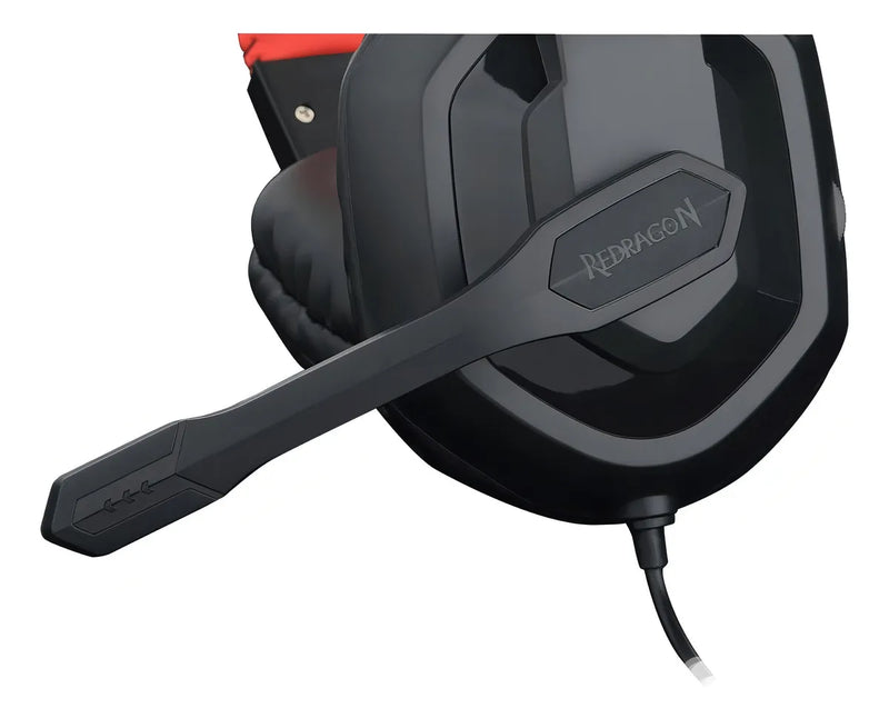 Auriculares gamer Redragon Gamer Ares H120 negro y rojo