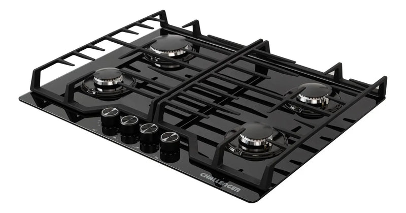 Estufa De Empotrar Challenger 4 Puestos Vidrio Sq 6765 Ae