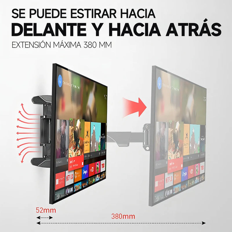 Soporte Pantalla Gc P6 Tv Ajustable Reclinable 45-75 45.5kg Color Negro