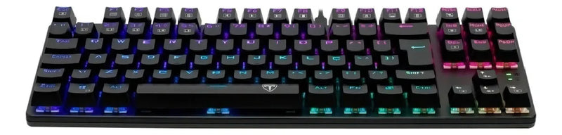 Teclado T-Dagger Bora QWERTY T-Dagger Red español color negro con luz RGB