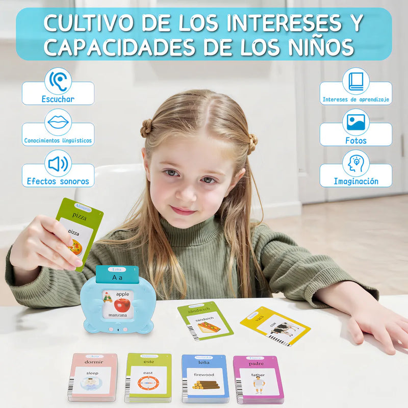 Lictin 255 tarjetas parlantes juguetes de aprendizaje para niños pequeños de 3-6 años educativos preescolares con 510 palabras visuales de terapia del habla sensoriales GCD0101