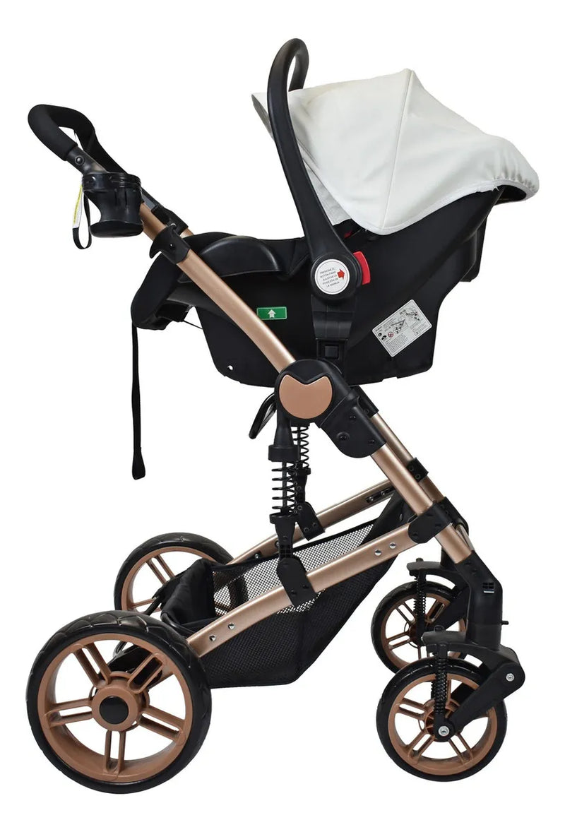 Coche Bebe Travel System Gadi Happy Baby Blanco