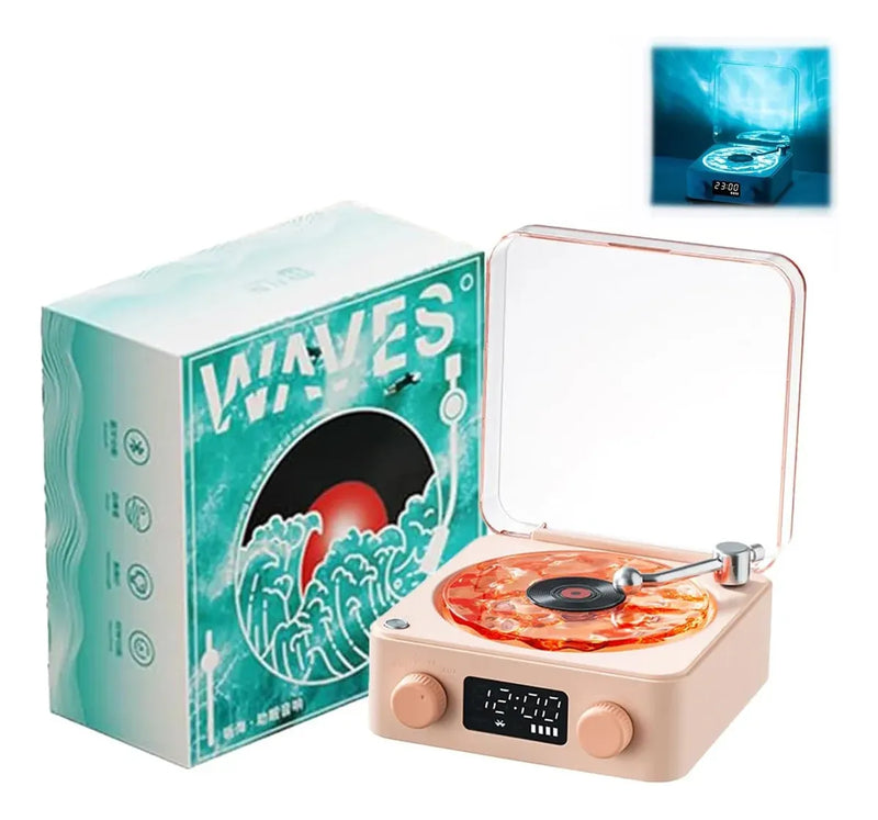 Altavoz Bluetooth Inalámbrico Tocadiscos Retro Led Portátil