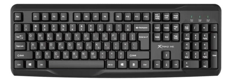 Kit Teclado Y Mouse Con Cable Usb Xtrike Me Mk-207 Combo Para Notebook Computadora Pc - Negro