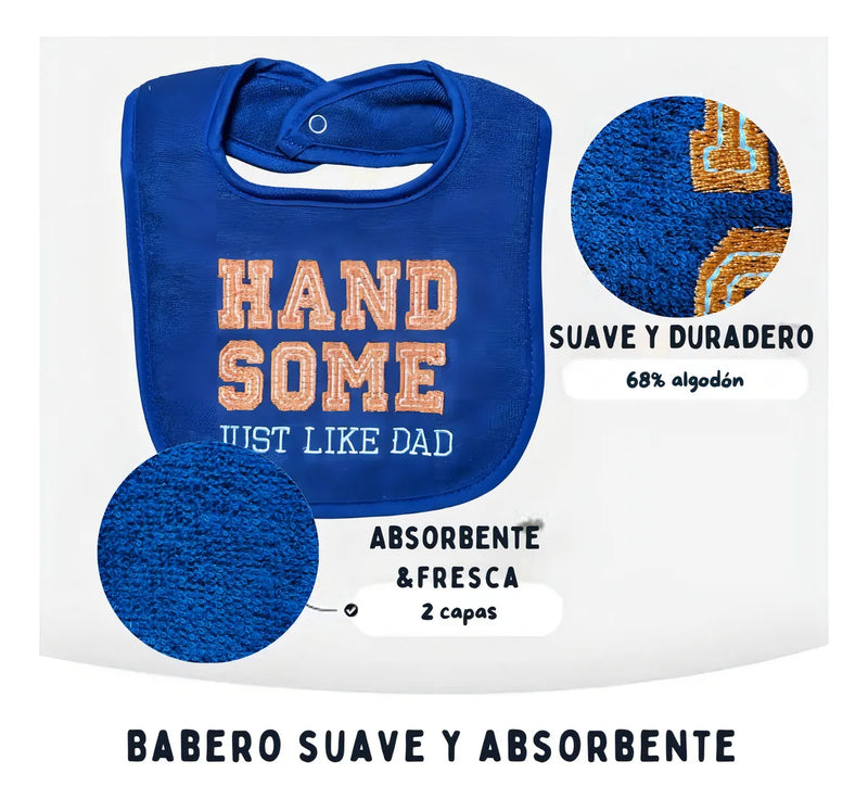Baberos Para Bebes Impermeable Toalla 100% Algodon Pack 5pcs Handosm
