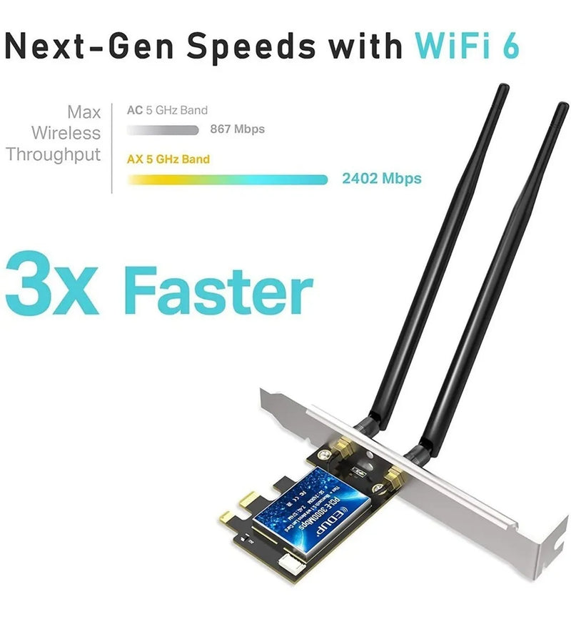 Tarjeta Wifi Bluetooth 5.0 Ax 3000 Mbps Ax200 Dual Band Pc
