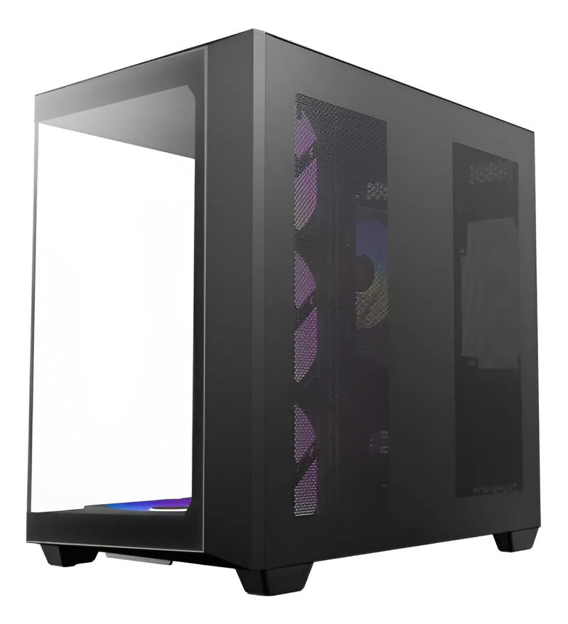 Armario para juegos Antec C5 Argb de vidrio de 4 mm, 7 ventiladores de 120 mm, color negro