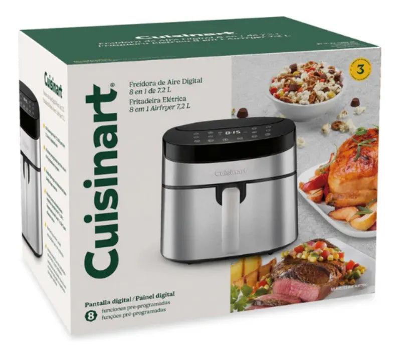 Freidor De Aire Digital 8 En 1 De 7.2l Cuisinart Air700brfp Color Gris