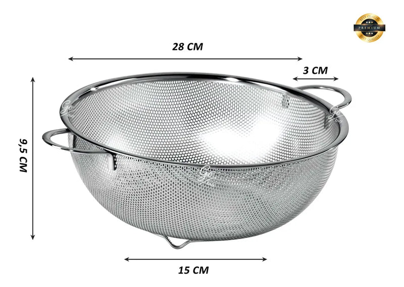Colador Escurridor Para Alimentos Fritos Metal Galvanizado Disponible