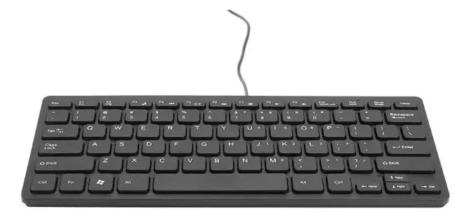 Teclado Alámbrico Aaa-1000 Compatible Con Windows Y Mac Color del teclado Negro
