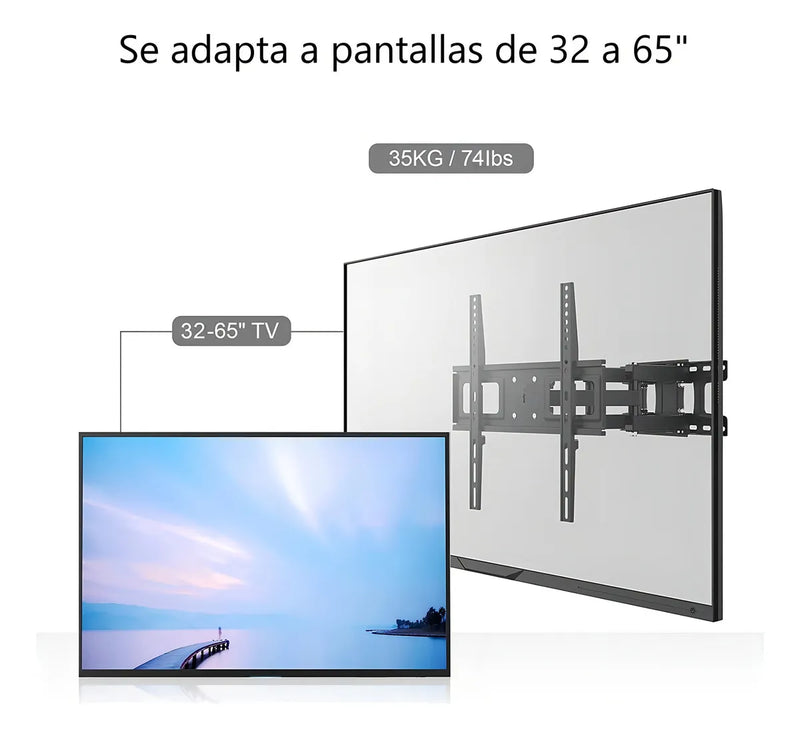 Soporte Para Tv Sony Samsung 50 55 58 60 65 LG 50 55 60 65 Color Negro