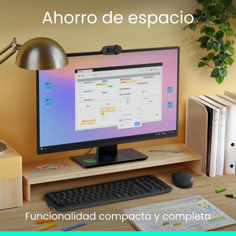 Combo Bluetooth Logitech Mk250, Teclado Y Mouse Compactos Mouse Negro Teclado Negro