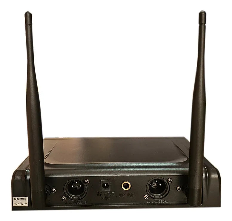 Micrófono Inalámbrico Doble Uhf Américan Sound Twm352 Color Negro