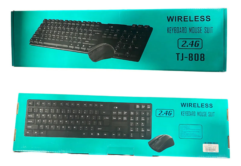 Combo Inalámbrico Teclado + Mouse Tj-808 Color Negro