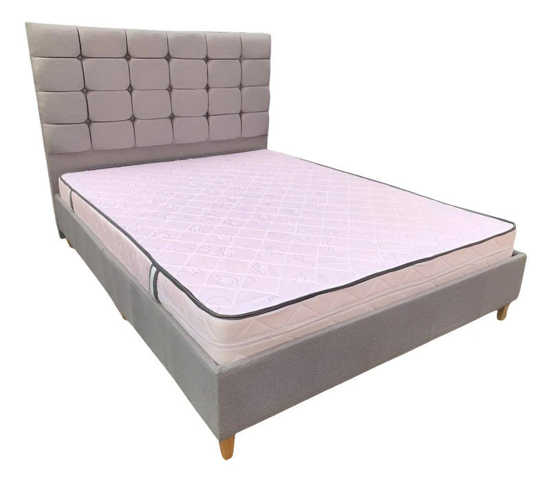 Colchon Doble + Basecama + Espaldar Almohadas Envio Bogota Negro Gris Cafe