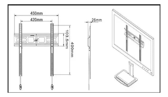 Soporte Fijo Para Tv 32 - 55 Pulgadas D2-f Stock Disponible