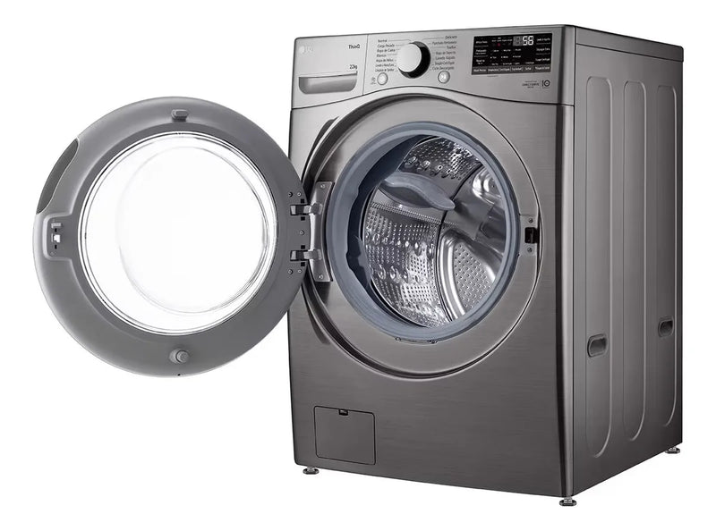 Lavadora Lg Carga Frontal 22 Kg 6 Motion Dd Thinq Plata Plateado