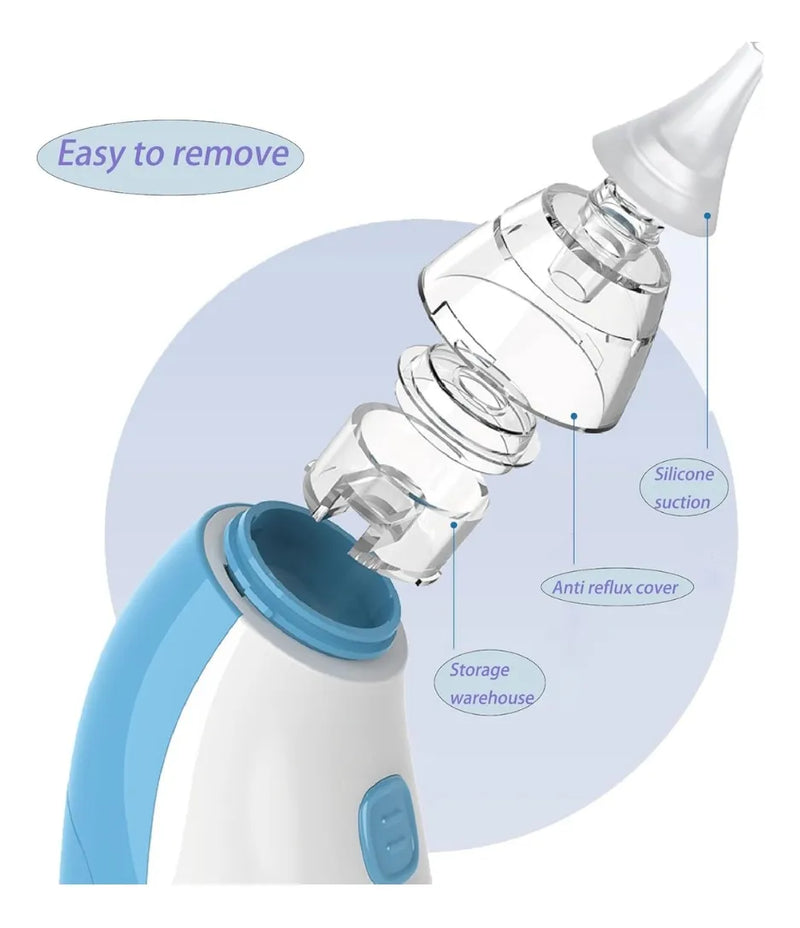 Aspirador Nasal Para Bebés Limpiador Eléctrico De Nariz Blanco